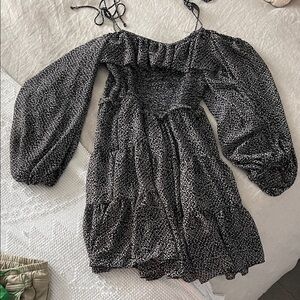 Black Floral Mini Dress